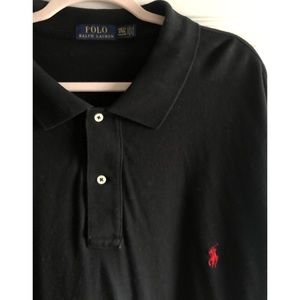 Men’s black polo *TALL*